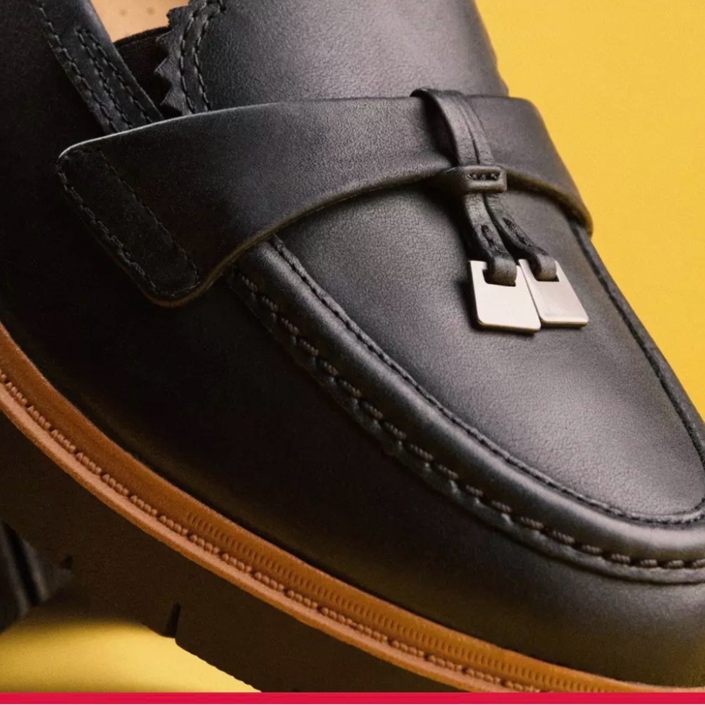 Clark Black Leather Loafers